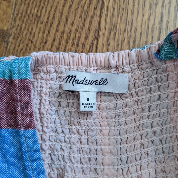 Madewell Cap-Sleeve Tie Jumpsuit in Flagstaff Stripe Linen cotton blend size 8 - Picture 10 of 12